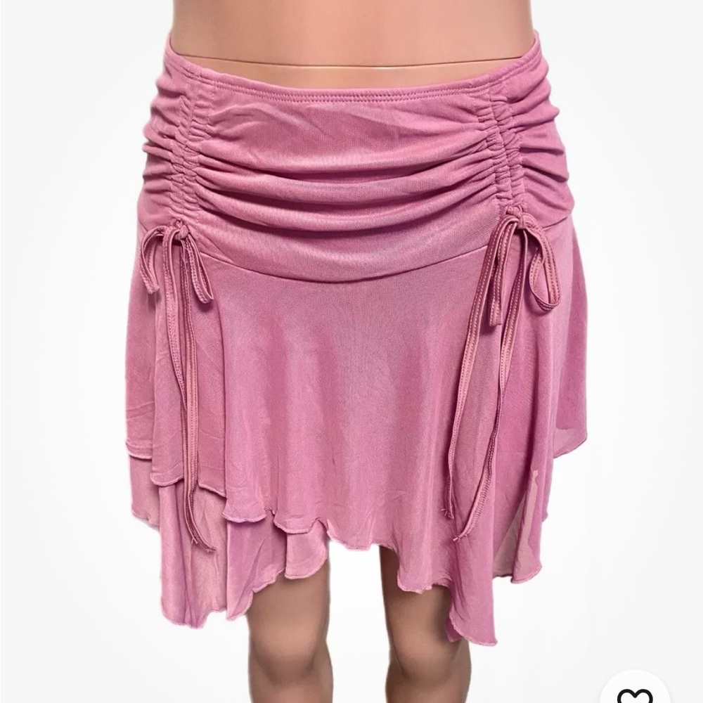 Pink Ruched Women's Skirt
